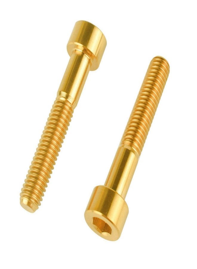 مسامير تيتانيوم VAMUOEFL M6x35mm برأس سداسي ألين لغطاء جذع سماعة الدراجة، 5 قطع ذهبية - Image 2