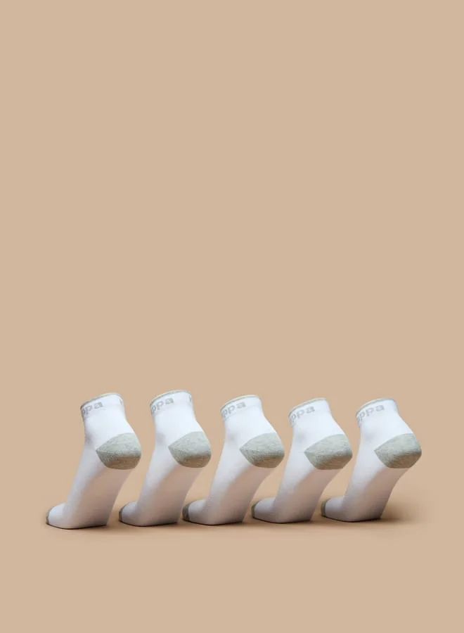 Kappa White Men's Logo Print Crew Length Sports Socks - Set of 5 for Men | Best Price UAE