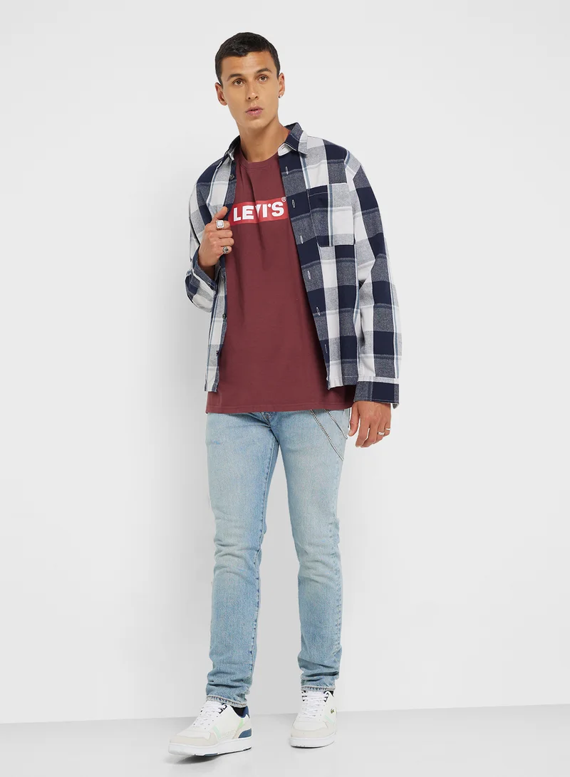 ليفايز Logo Crew Neck T-Shirt