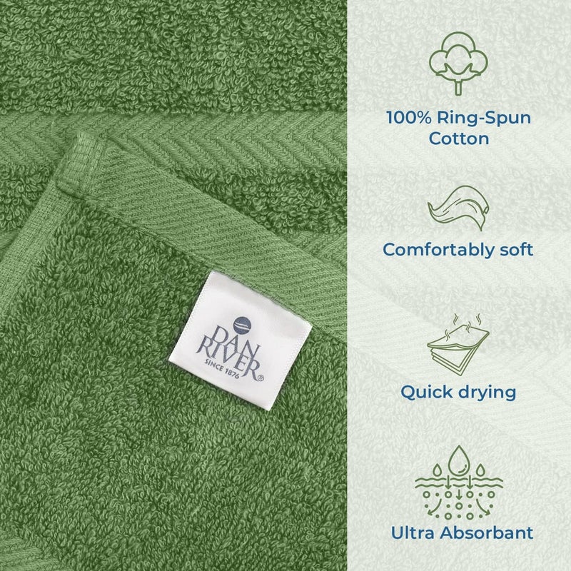 DAN RIVER 2 Pack Luxury Bath Sheets 35x70, 600 GSM, Soft & Quick Dry 100% Ring Spun Cotton Towels Ideal for Hotels, Spas, Gyms & Salons Extra Large, Sage Green - Image 3