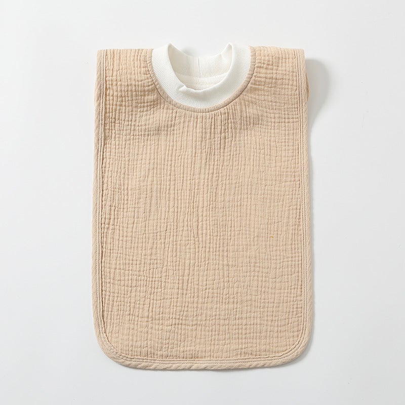 Oversized Baby Bibs Waterproof Multi-Use Light khaki (gauze pullover saliva towel)