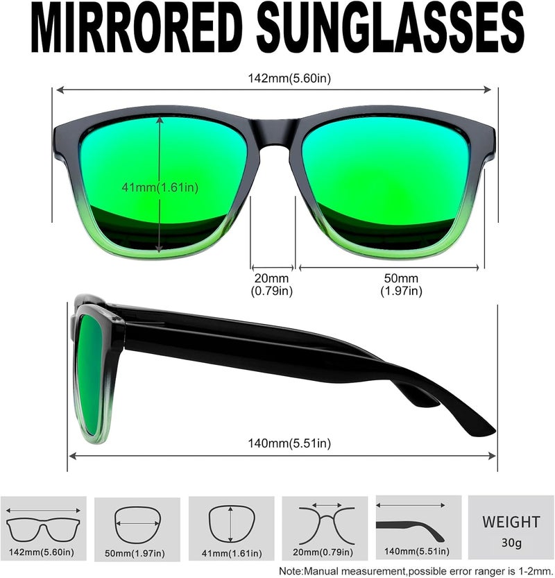 KANASTAL Polarized Sunglasses for Men, Classic Mens Sun Glasses Square, Lightweight Shades for Women 100% UV400 Protection Driving Fishing Outdoor Activities - Image 4