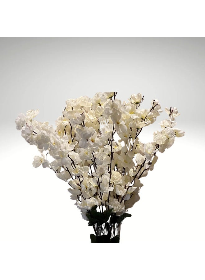 Gardenia Wahaj Plate – Hidden Light Wall Art with Rose Glass Holder and Remote Control – Elegant Illuminated Decorative Panel for Living Room, Entrance, or Bedroom – Premium Wood Design with Glass Vase - Cream Branches - Image 4