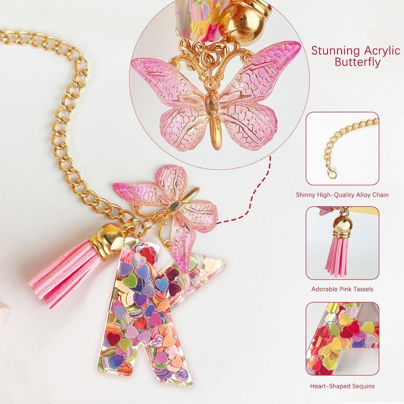 Velaco Letter Charm Accessories for Stanley Cup with Handle, Cute Initial Letter Keychain Handle Charm - Image 4