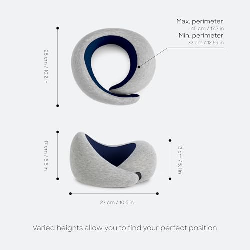 OSTRICH PILLOW Ostrichpillow Go Neck Pillow, Travel Pillows for Airplanes, Premium Memory Foam Travel Pillow, 360º Ergonomic Design, Asymmetrical Sides, Travel Bag Included, Washable Modal Cover - Image 5