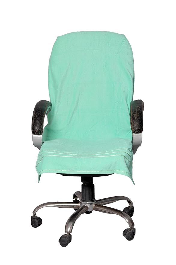 DRYHUG Cotton Chair Towel Soft for 500 GSM Super Soft Office Chair Towel with Tie KnotMini Green - Image 3