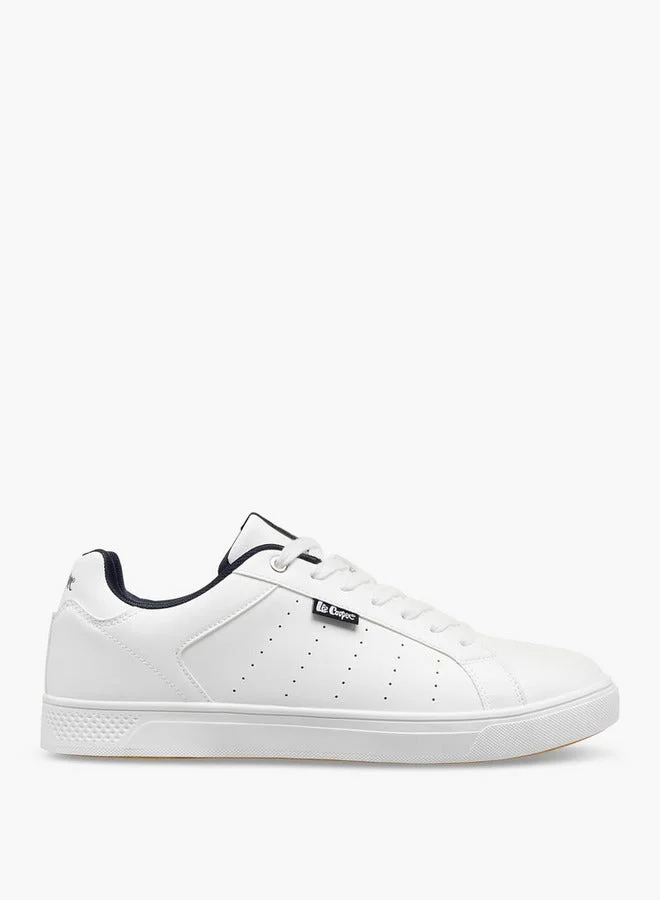 Men's Perforated Sneakers with Lace-Up Closure