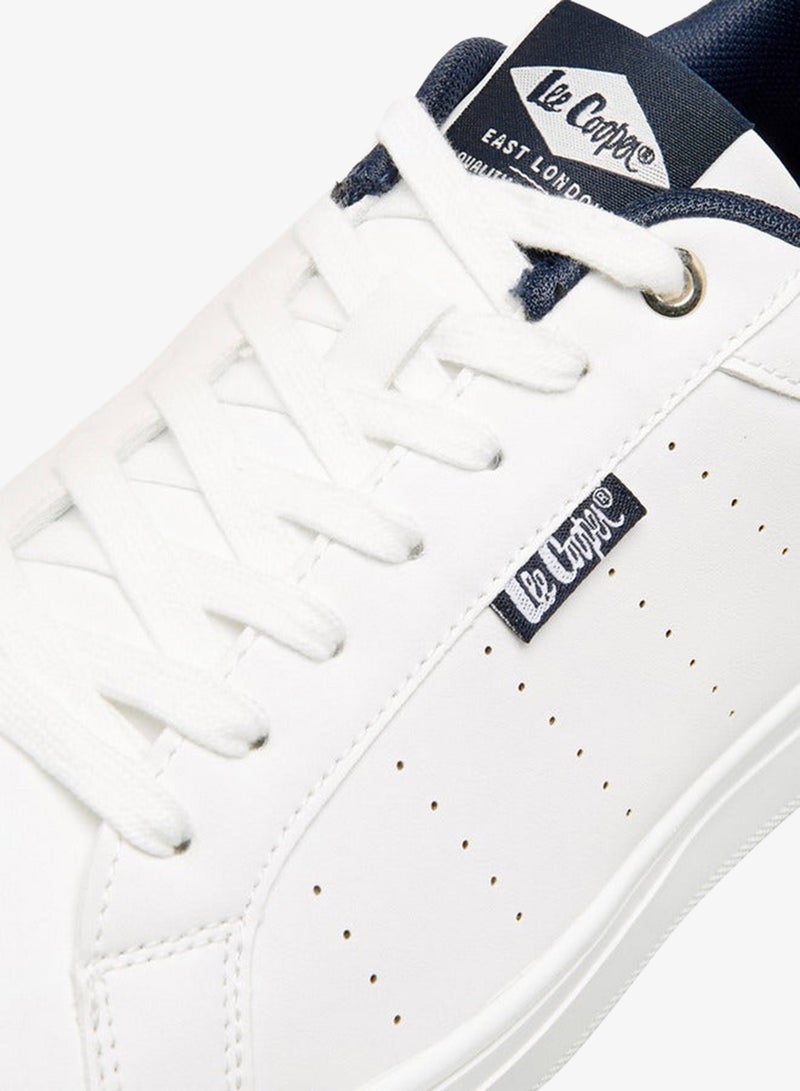 Lee Cooper Men's Perforated Sneakers with Lace-Up Closure - Image 4