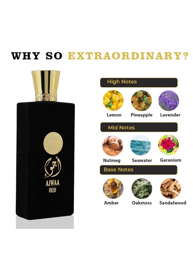 NUSUK AJWAA OUD BLACK Extrait de Parfum (100ml)(For Men AND WOMEN) - Image 3