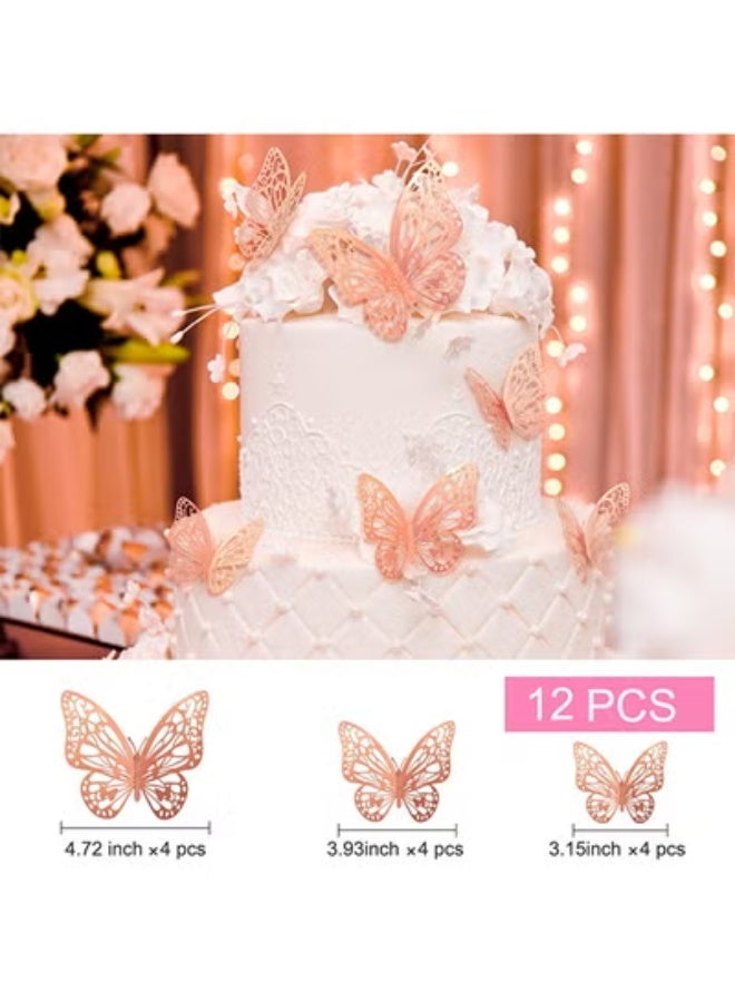fantasize Rose Gold Happy Birthday Party Decorations for Women, Happy Birthday Banner for Her, Fringe Curtains, Foil Tablecloth, Confetti Balloons, Butterfly Decor for 13th 16th 18th 21st 30th 40th 50th - Image 3