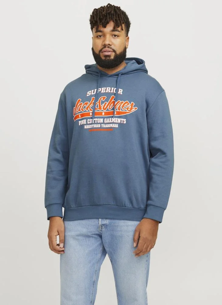 جاك اند جونز Plus Size Logo Hoodie