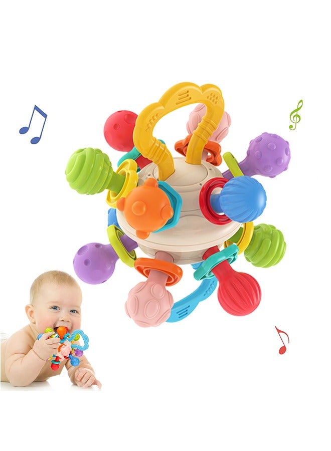Manhattan Ball, Baby Sensory Teething Toys, Teething Relief Ball for Infants, Gifts for Newborn Boys Girls , Baby Rattle Chew Toys, Early Development Toys Age of 0-3 - Image 1