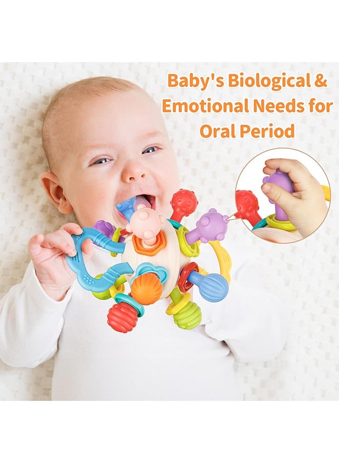 Manhattan Ball, Baby Sensory Teething Toys, Teething Relief Ball for Infants, Gifts for Newborn Boys Girls , Baby Rattle Chew Toys, Early Development Toys Age of 0-3 - Image 2