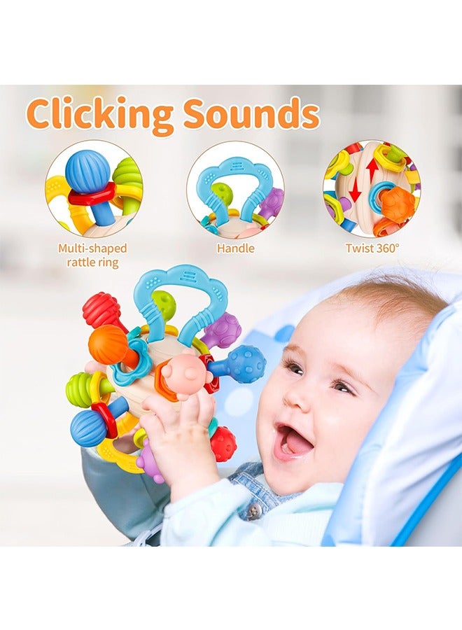 Manhattan Ball, Baby Sensory Teething Toys, Teething Relief Ball for Infants, Gifts for Newborn Boys Girls , Baby Rattle Chew Toys, Early Development Toys Age of 0-3 - Image 3