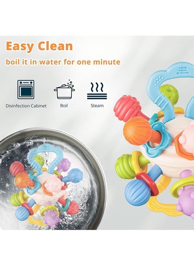 Manhattan Ball, Baby Sensory Teething Toys, Teething Relief Ball for Infants, Gifts for Newborn Boys Girls , Baby Rattle Chew Toys, Early Development Toys Age of 0-3 - Image 5