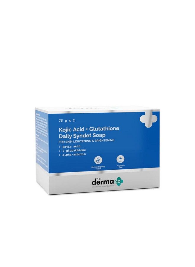 THE derma Co حمض الكوجيك + الجلوتاثيون صابون سيندت اليومي مع حمض الكوجيك الجلوتاثيون والألفاربوتين 75 جي إكس 2 - Image 1