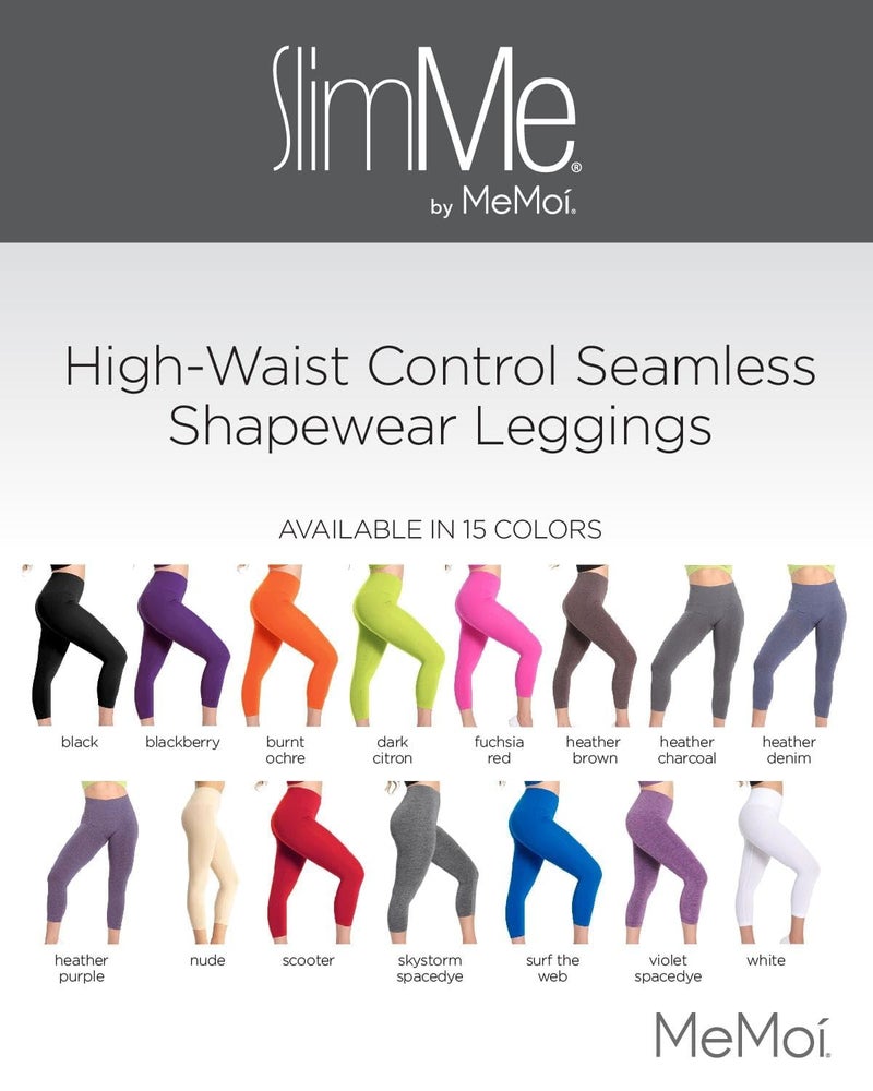 SlimMe Powerplay High Waist Control Leggings - Shapewear MSM-110 Black Medium - Image 2