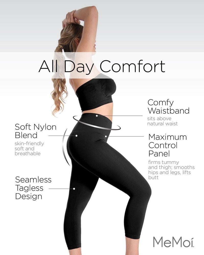 SlimMe Powerplay High Waist Control Leggings - Shapewear MSM-110 Black Medium - Image 3
