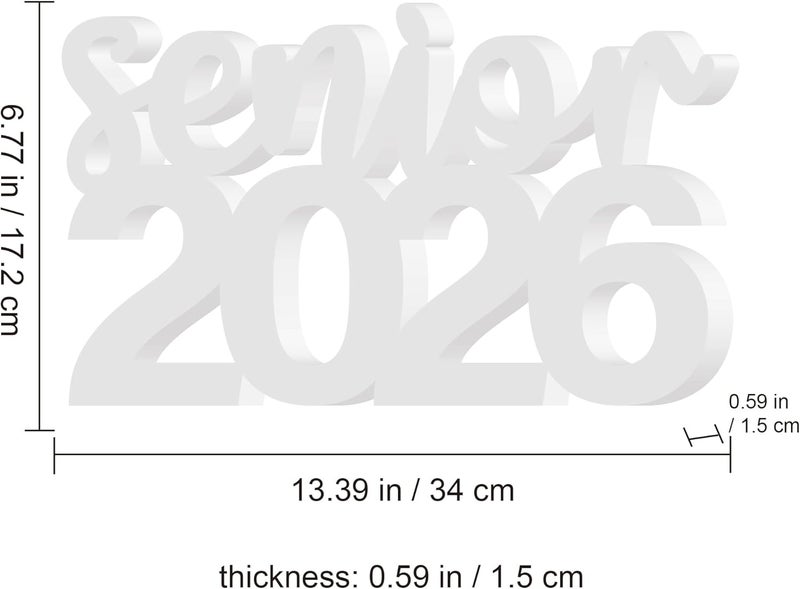 TPGP ONANNA Senior 2026 Graduation Sign - White Wooden Letter Decor for Graduation Parties - Image 3