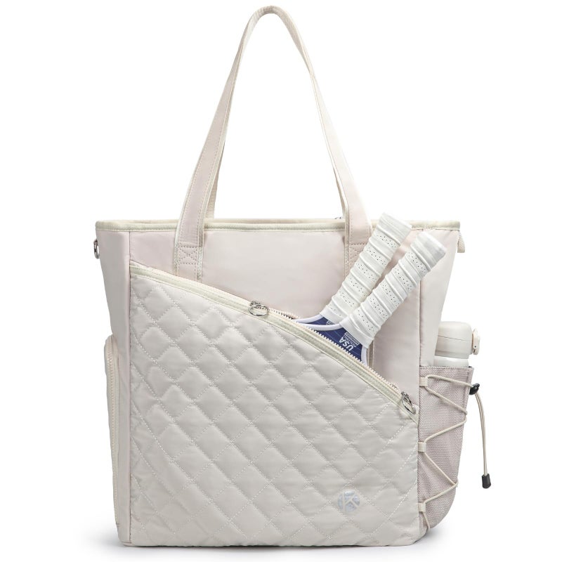 KAVIGOR Pickleball Tote Bag for Women with Fence Hook, Quilted Pickleball Bag Holds 3-4 Paddles with Shoe Compartment & Wet Pocket - Image 1