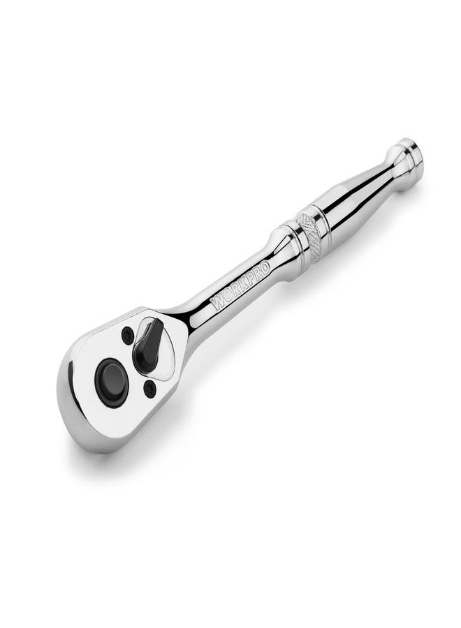WORKPRO 1/4-Inch Drive Ratchet, Quick-Release Reversible Ratchet Wrench, 72-Tooth 1/4 Drive Ratchet Handle, Chrome Alloy Made, Cr-Mo Head, Full Polished - Image 1