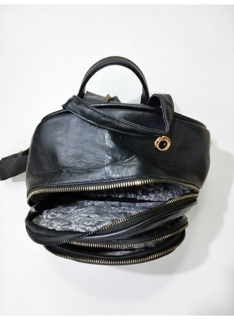 Elegant Quilted Bow Backpack – Premium Fashion Mini Backpack for Women-Black - Image 3