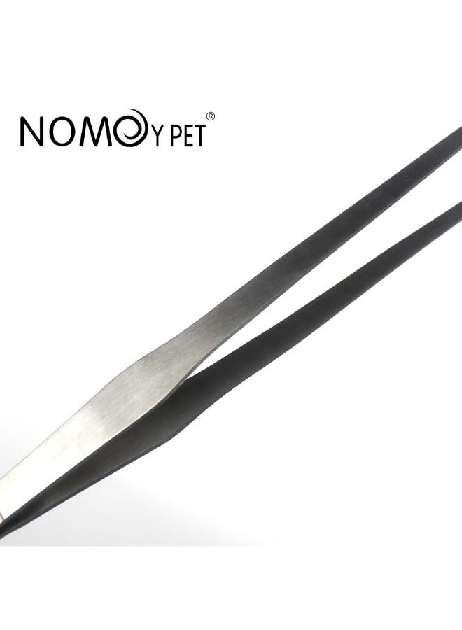 NomoyPet ملقط نوموي بيت ذو رأس دائري سميك من الفولاذ المقاوم للصدأ بطول 38 سم بتصميم مانع للانزلاق - (قابل للانحناء والاستقامة) - Image 2