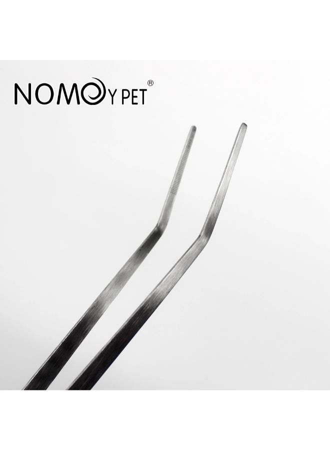 NomoyPet ملقط نوموي بيت ذو رأس دائري سميك من الفولاذ المقاوم للصدأ بطول 38 سم بتصميم مانع للانزلاق - (قابل للانحناء والاستقامة) - Image 3