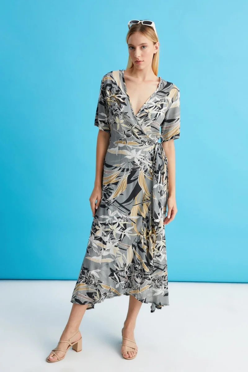 الكسندر جاردي Floral Print Wrap Dress