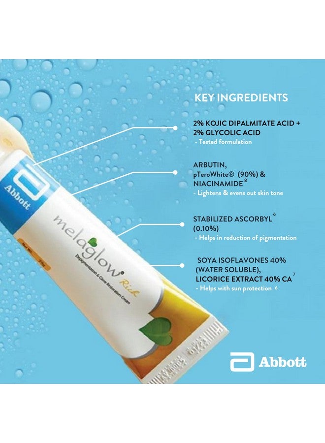 Melaglow كريم ميلاغلو الغني بتفتيح البشرة واستعادة الإشراقة، كريم تفتيح البشرة 20 جرام، (عبوة من 2)  - Image 5