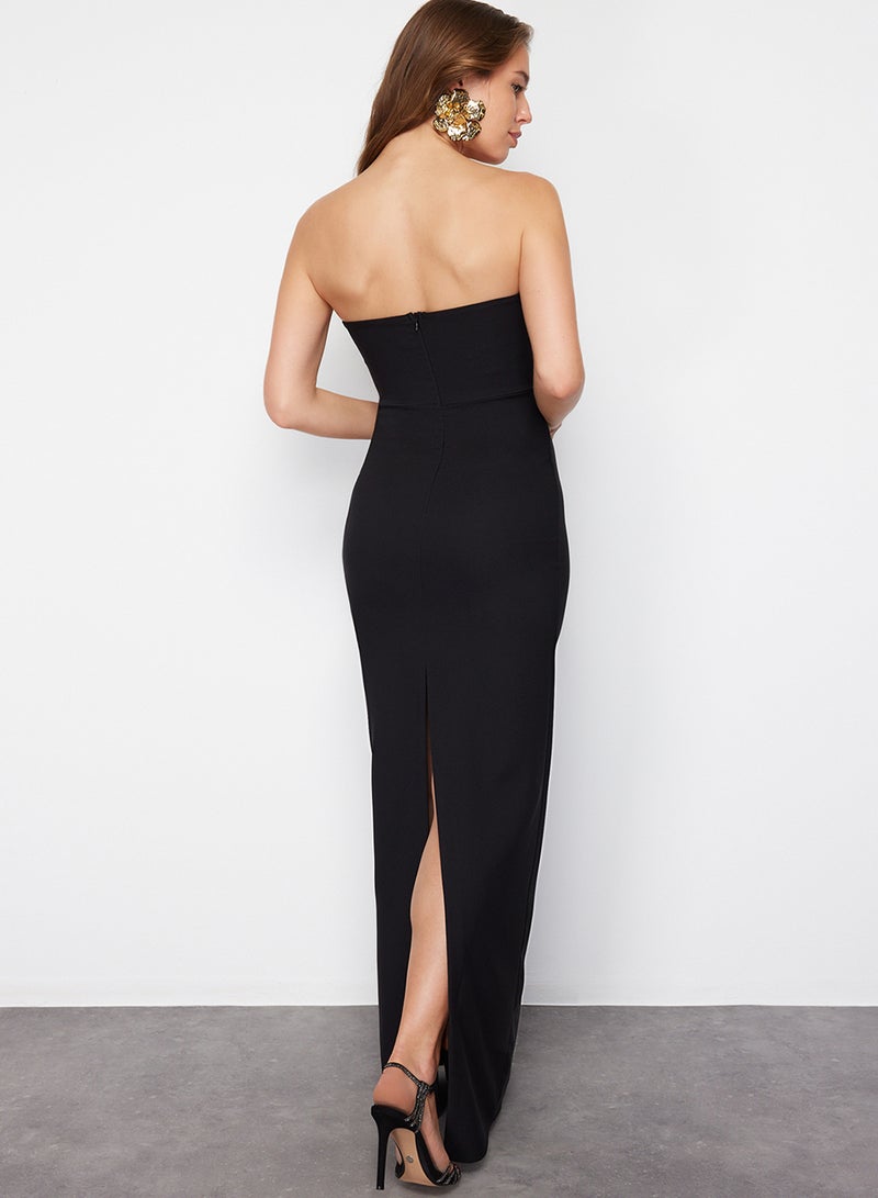 trendyol Black Woven Stylish Evening Dress & Graduation Gown Tprss24Ae00073 - Image 5