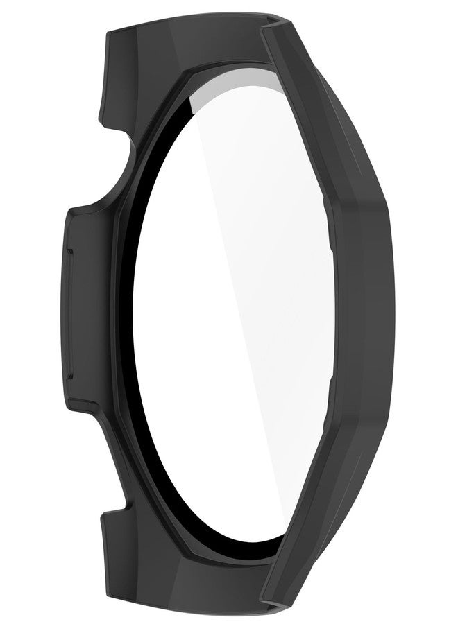 AWADUO Compatible with Huawei Watch GT5 Pro 46mm Smartwatch Full Coverage PC Protective Case Cover with Tempered Glass Touchable Screen Protector Smartwatch Accessories(Black) - Image 3