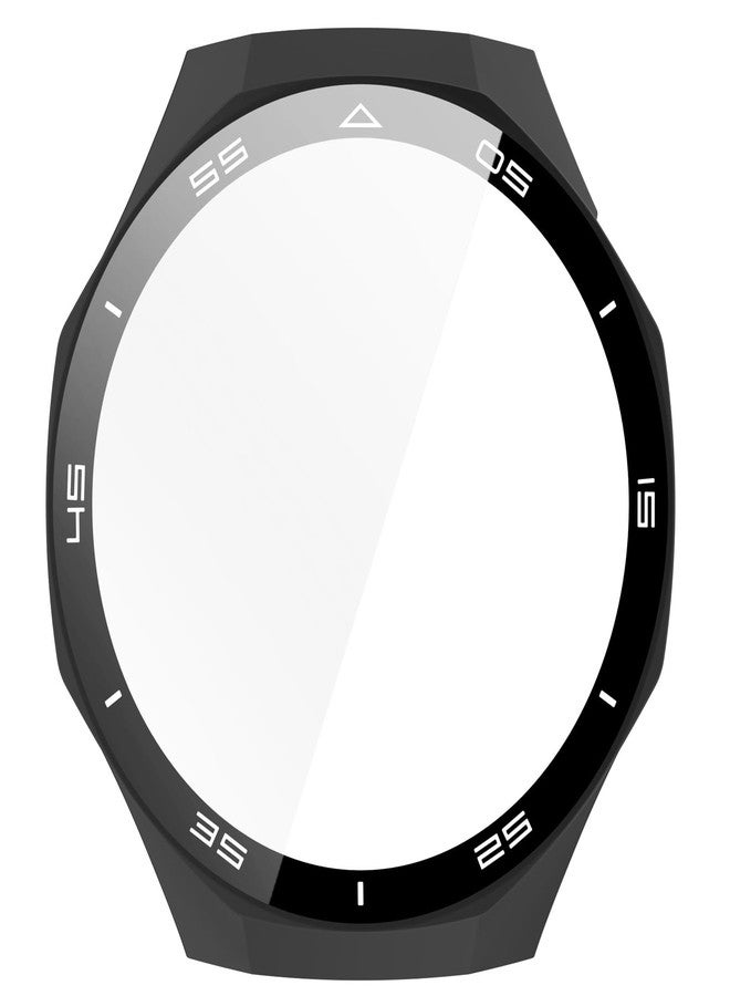 AWADUO Compatible with Huawei Watch GT5 Pro 46mm Smartwatch Full Coverage PC Protective Case Cover with Tempered Glass Touchable Screen Protector Smartwatch Accessories(Black) - Image 5