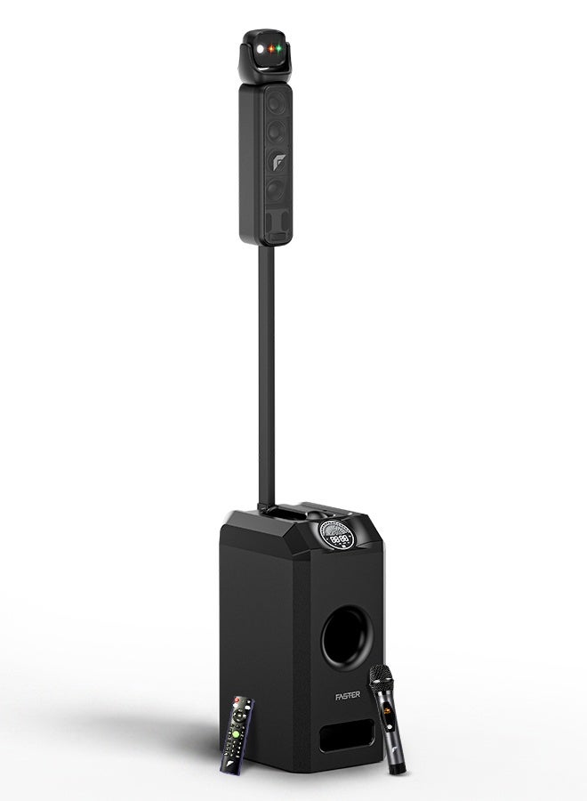 Faster X600 Portable Bluetooth Speaker 240W - Tower Sound System with Deep Bass, Wireless Mic - Outdoor Party Speaker, Bluetooth 5.3, USB Playback, AUX Input, FM Radio, LED Lights, Karaoke Function for Home Audio - Solid Build For Camping, Travel, Beach, Pool - Image 1