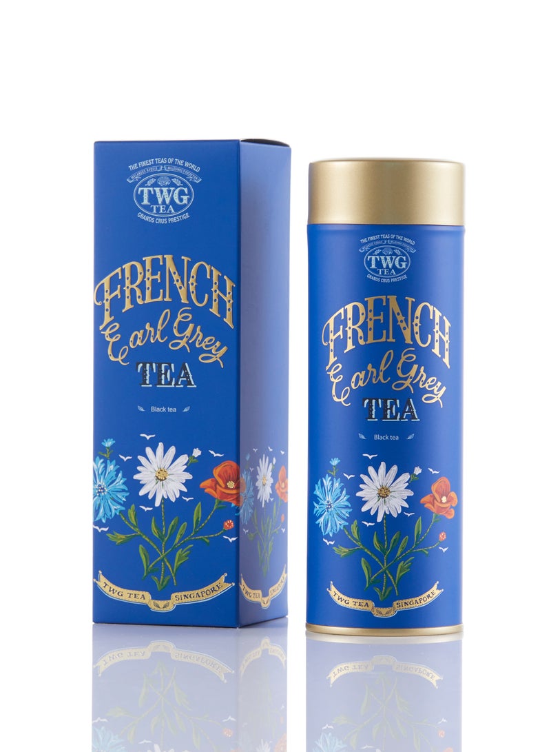 TWG Tea French Earl Grey | Black Tea | Bergarmot & Blue Cornflowers | Haute Couture Tin, 100g | Gift Set - Image 1