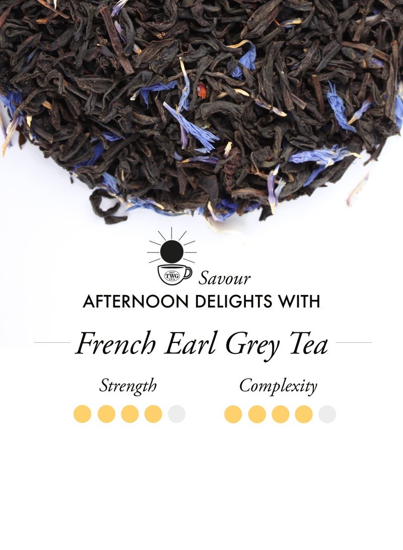 TWG Tea French Earl Grey | Black Tea | Bergarmot & Blue Cornflowers | Haute Couture Tin, 100g | Gift Set - Image 2