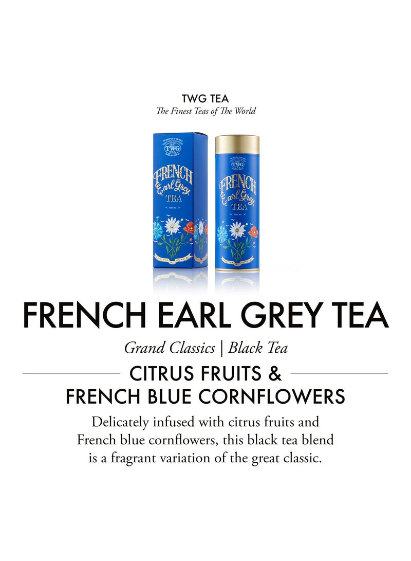 TWG Tea French Earl Grey | Black Tea | Bergarmot & Blue Cornflowers | Haute Couture Tin, 100g | Gift Set - Image 3