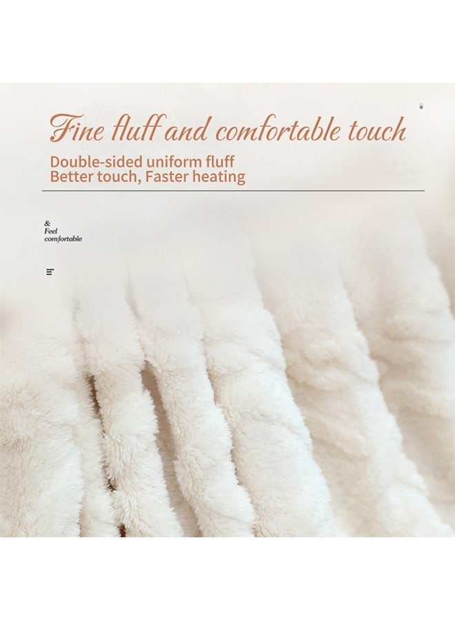 تودي جي هو سوبر لينة أربعة مواسم بطانية ، ضوء لون بطانية ، بطانية السرير ، أريكة بطانية ، بطانية البجع ، أريكة لينة خفيفة الوزن بطانية الصوف ، السفر التخييم بطانية ، 100x150cm - Image 4