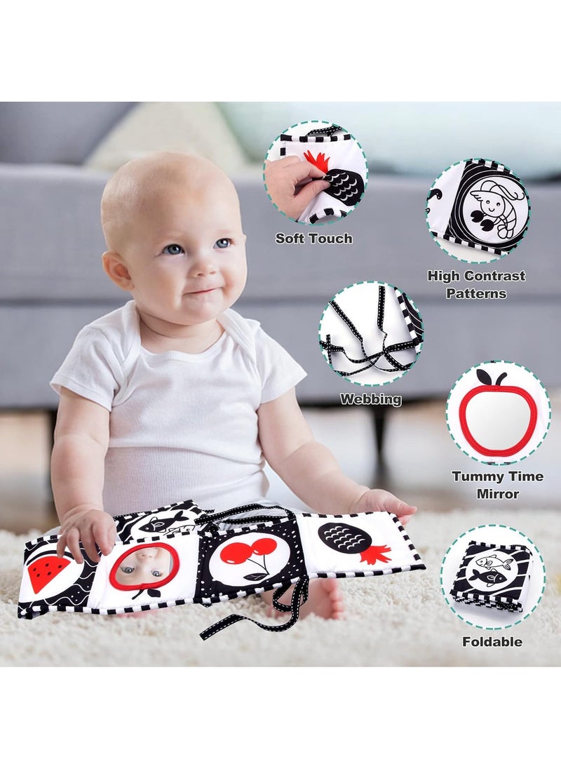 Gonice - Baby Books Soft Book High Contrast Black and White Book for Toddler 0 6 8 12 Months Baby Girls Baby Boy Newborn Toy Gift - Image 1