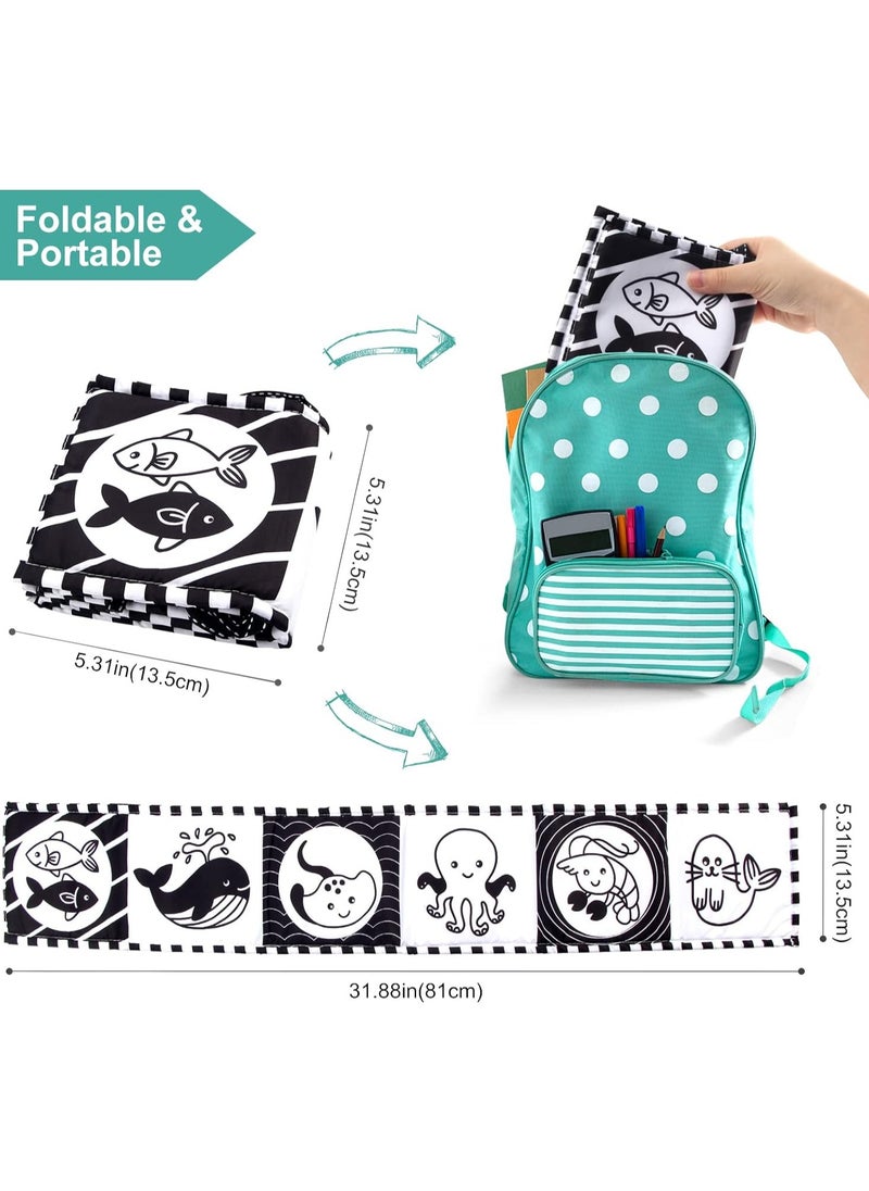 Gonice - Baby Books Soft Book High Contrast Black and White Book for Toddler 0 6 8 12 Months Baby Girls Baby Boy Newborn Toy Gift - Image 1