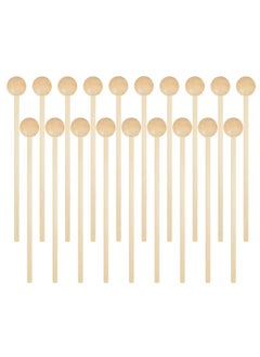 KASTWAVE 20 Pieces Wood Mallets Percussion Glockenspiel Xylophone Mallets 8.2 Inch Sticks Wood Small Musical Drumsticks Chime Round Head Hammer Wooden Drum and Percussion Mallets for Kids  - Image 1