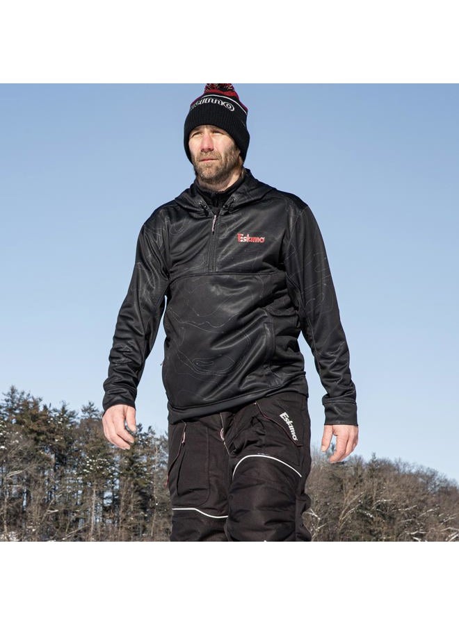 Eskimo 33936 Shanty Boss™ Topographic Hoodie, Men's, Topo/Black, Small - Image 2
