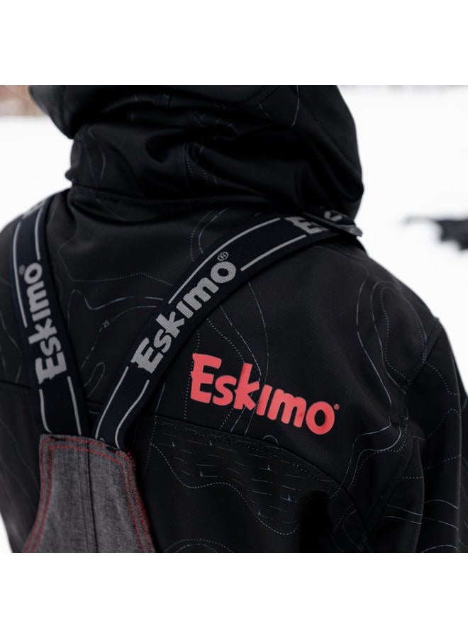 Eskimo 33936 Shanty Boss™ Topographic Hoodie, Men's, Topo/Black, Small - Image 4
