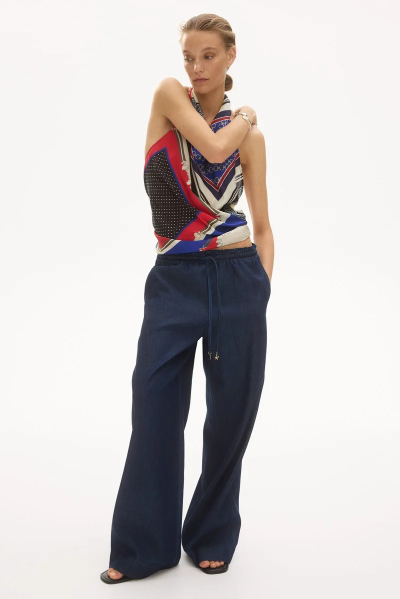 H&M Tie-belt paper bag trousers