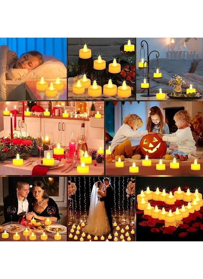 Yoawllty - 24 Packs Flameless Votive Candles,Flameless Flickering Electric Fake Candle,Battery Operated LED Tea Lights in Warm White for Wedding and Table - Image 1