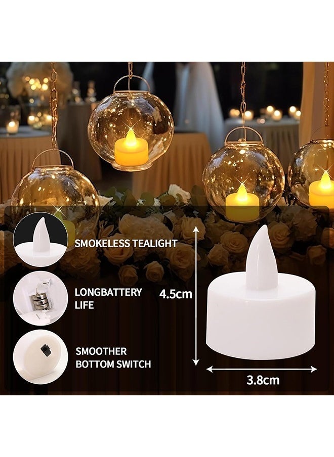 Yoawllty - 24 Packs Flameless Votive Candles,Flameless Flickering Electric Fake Candle,Battery Operated LED Tea Lights in Warm White for Wedding and Table - Image 1