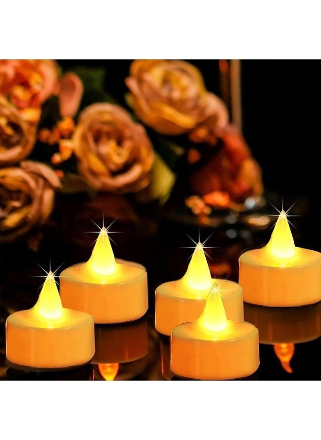 Yoawllty - 24 Packs Flameless Votive Candles,Flameless Flickering Electric Fake Candle,Battery Operated LED Tea Lights in Warm White for Wedding and Table - Image 1