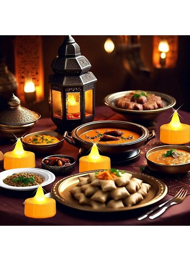 Yoawllty - 24 Packs Flameless Votive Candles,Flameless Flickering Electric Fake Candle,Battery Operated LED Tea Lights in Warm White for Wedding and Table - Image 1