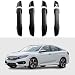 BENXUTO Door Handle Cover Trim Compatible With 10th Gen Honda Civic Sedan Hatchback Coupe Type R 2016 2017 2018 2019 2020 2021 Exterior Door Handles without smart Entry keyhole Matte Black Car Decoration - Image 2