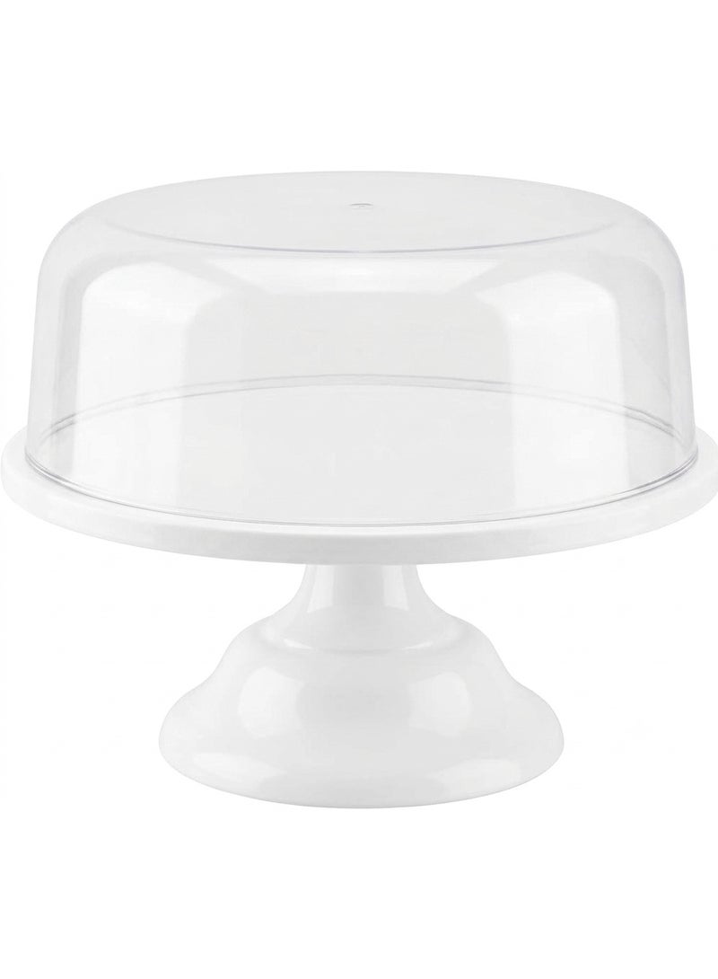 PPS TRADING Cake Stand Dessert Holder Cupcake Pedestal Pastry Display Plate Cake Display Accessory for Wedding Birthday Party Celebration Baby Shower Anniversaries Supplies-White30 CM - Image 3
